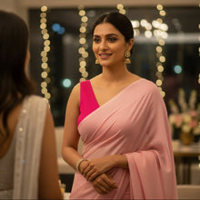 Rani Pink V-Neck Blouse