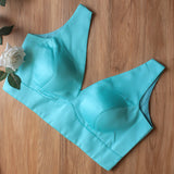 Sky Blue V-Neck Blouse