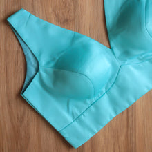 Sky Blue V-Neck Blouse