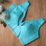 Sky Blue V-Neck Blouse