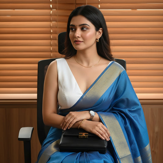 White V-Neck Sleeveless Blouse