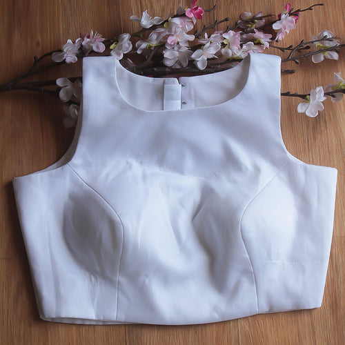 White High Neck Blouse