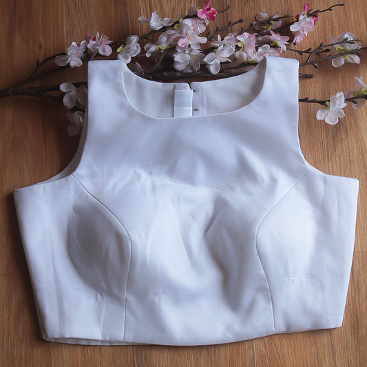 White High Neck Blouse