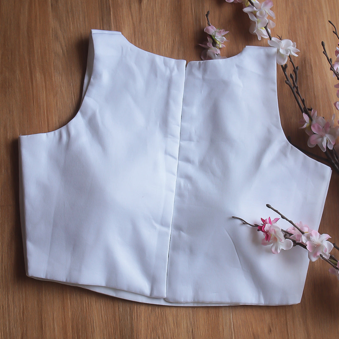 White High Neck Blouse