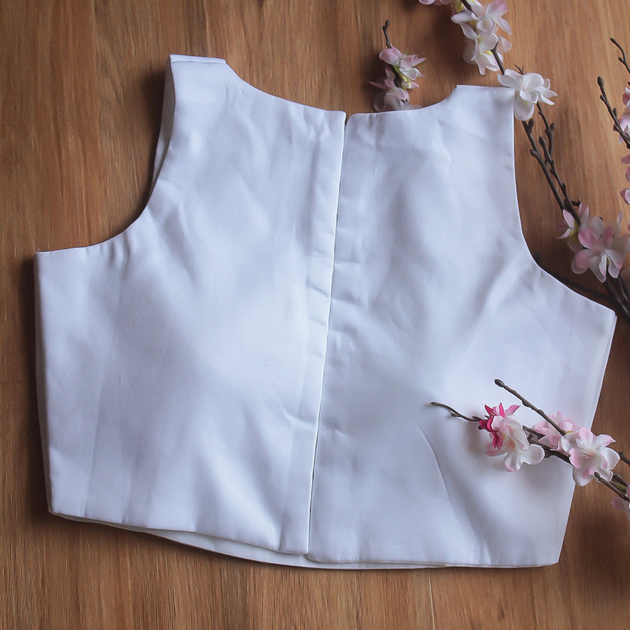 White High Neck Blouse