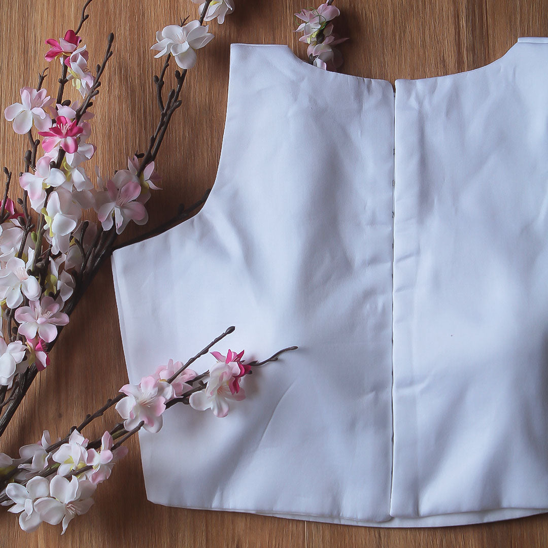 White High Neck Blouse