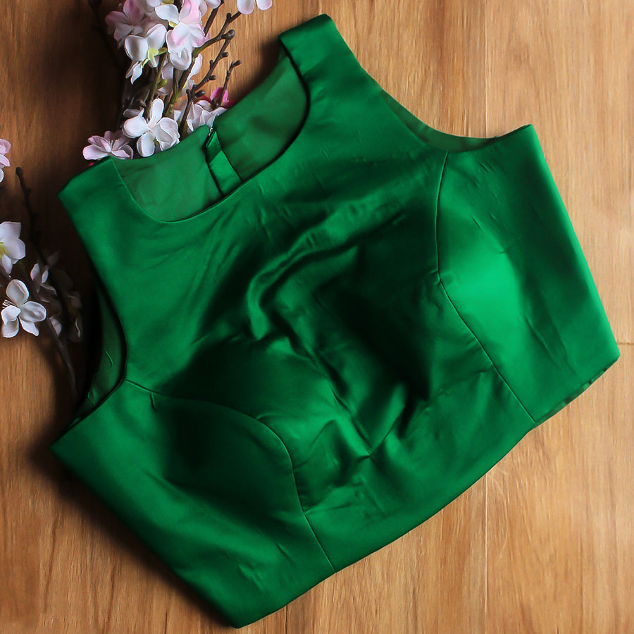 Green High Neck Blouse