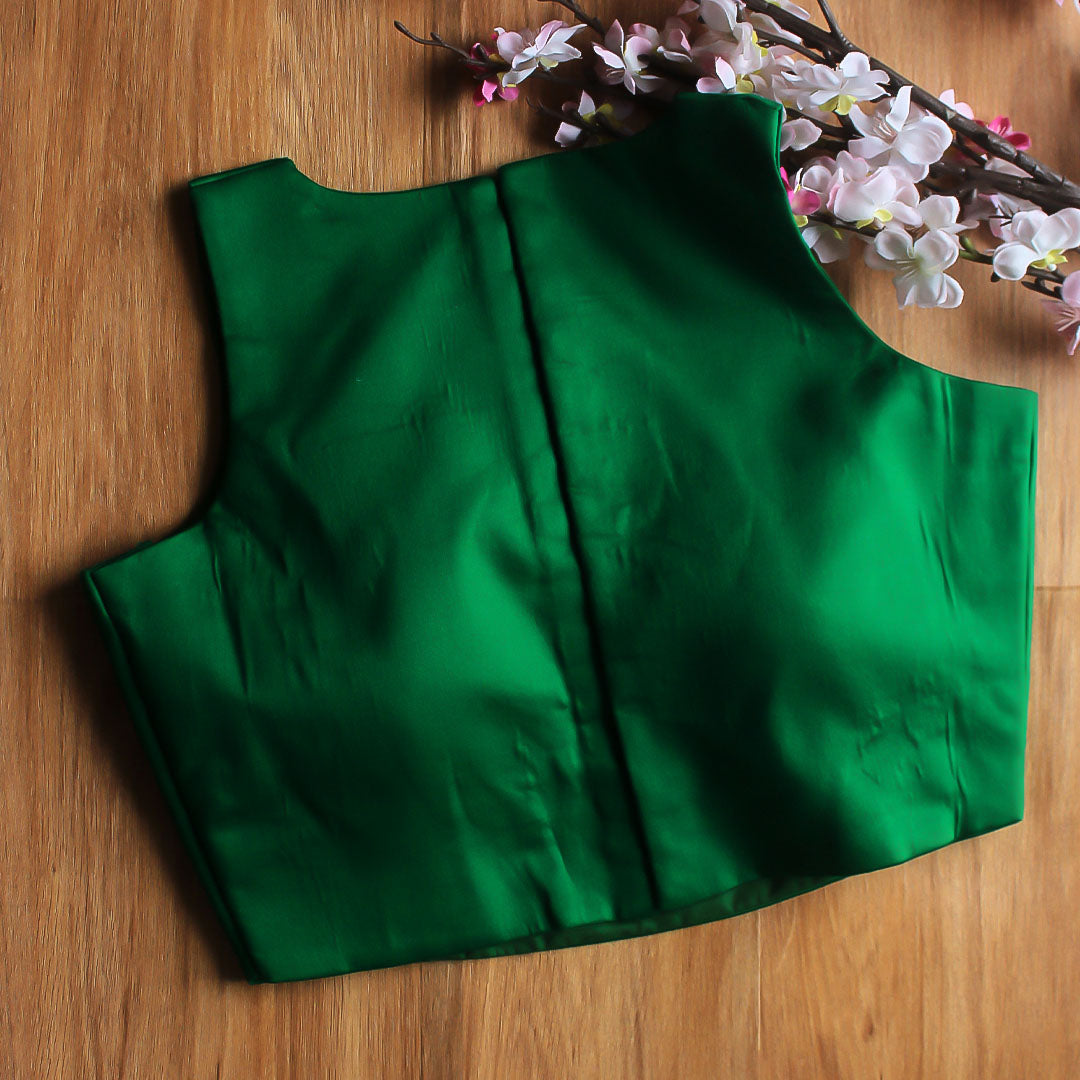 Green High Neck Blouse