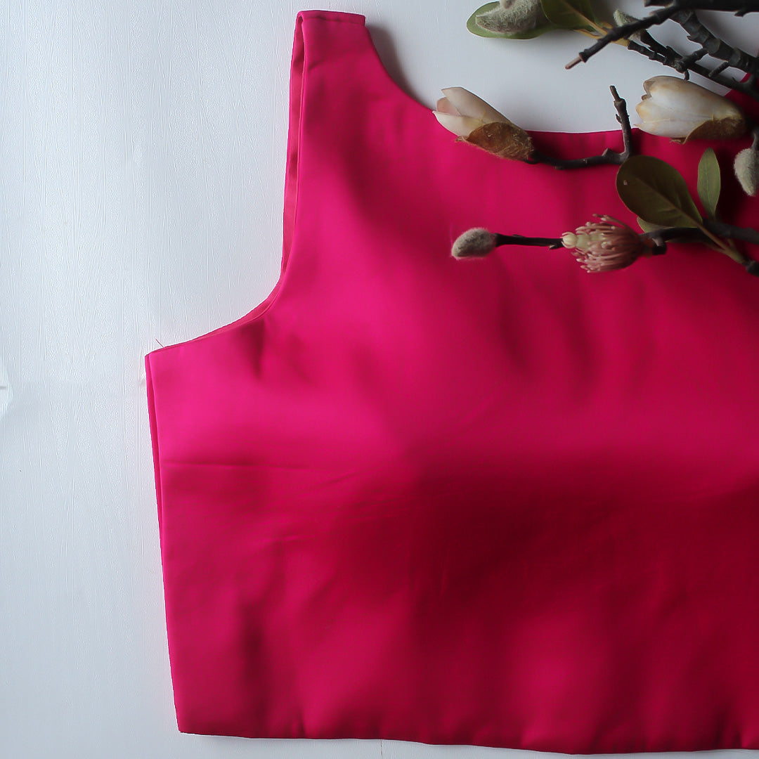 R.pink High Neck Blouse