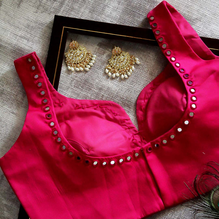Rani Pink Aja Sleeveless Mirror Blouse