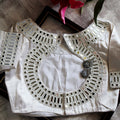 Off White  Naksh Mirror Work Blouse