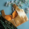 Golden Sweetheart neck Sleeveless Blouse