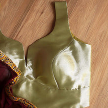 Olive Golden Sleeveless Blouse