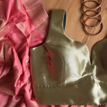 Golden Green Sleeveless Blouse