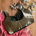 Golden Green Sleeveless Blouse