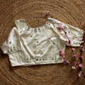 Off White  Naina Mirror Work Blouse