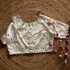 Off White  Naina Mirror Work Blouse