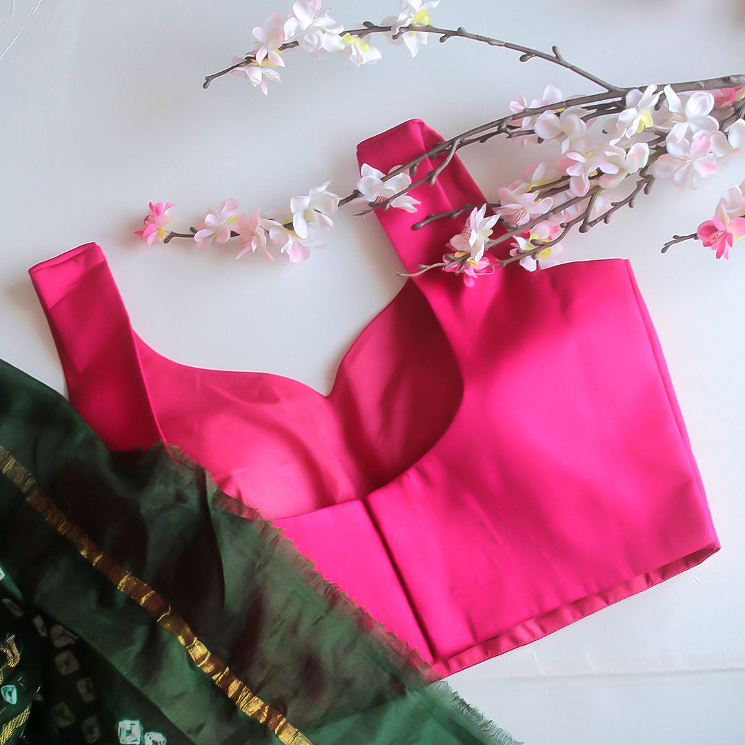 Rani pink Sweetheart neck Sleeveless Blouse