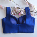 Royal Blue Sweetheart neck Sleeveless Blouse