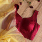 Maroon Sleeveless Blouse