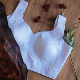 White Sleeveless Blouse