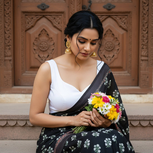 White Sweetheart neck Sleeveless Blouse