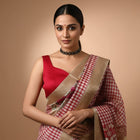 Red Sweetheart Sleeveless Blouse
