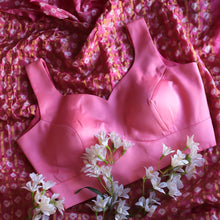 Pink V-Neck Sleeveless Blouse