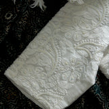 White Chikankari  Beads work Blouse