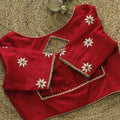 Red Dristi Gota Patti Blouse