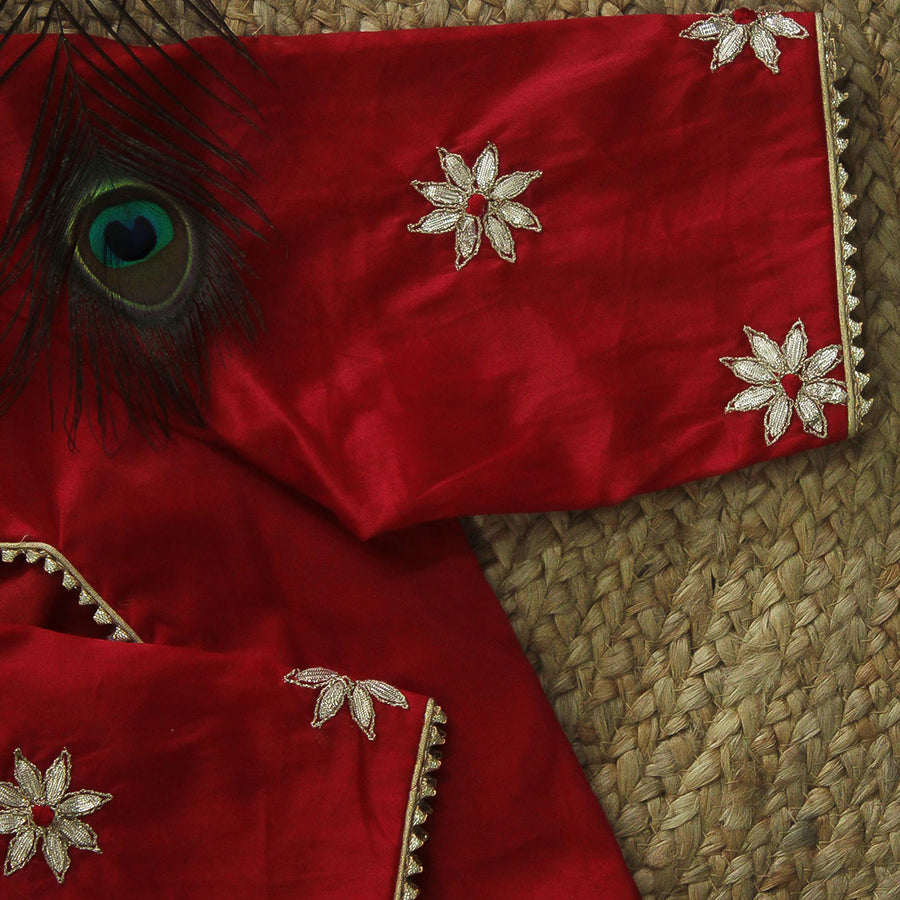 Red Dristi Gota Patti Blouse
