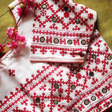 White Cotton Kutch Work  Blouse