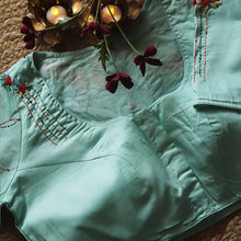 Sea Green Mia Embroidery Blouse