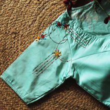 Sea Green Mia Embroidery Blouse