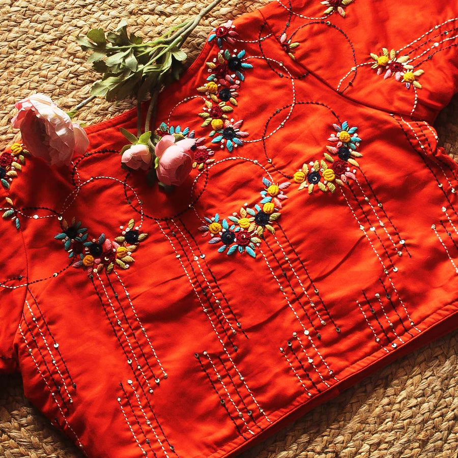 Sea Green Mia Embroidery Blouse
