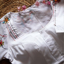 White Mia Embroidery Blouse