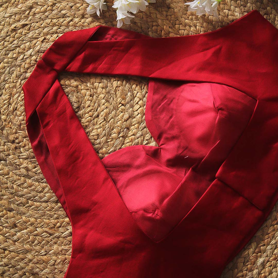 Red1 Halter Neck Blouse