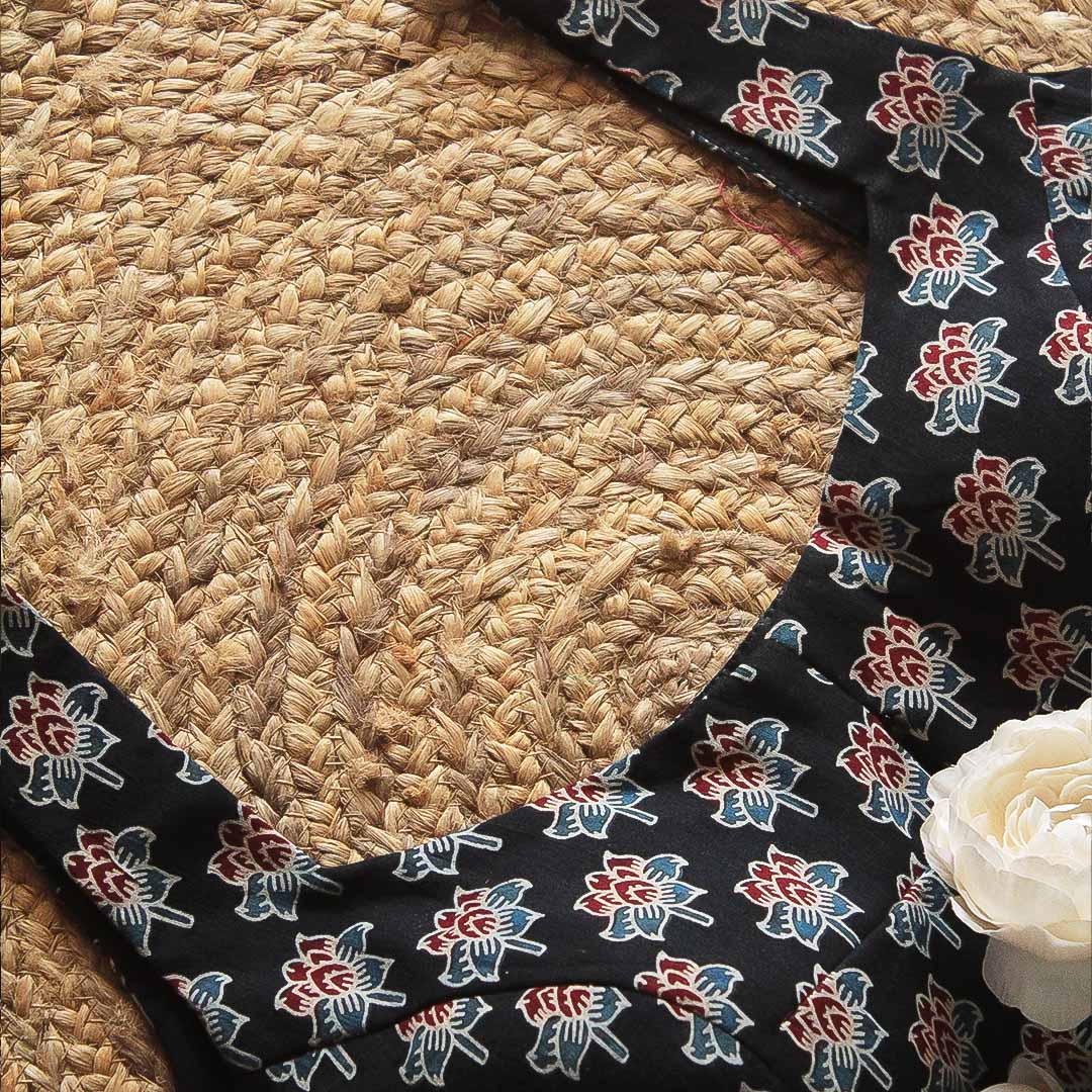 Black  Naksh Printed Sleeveless Blouse