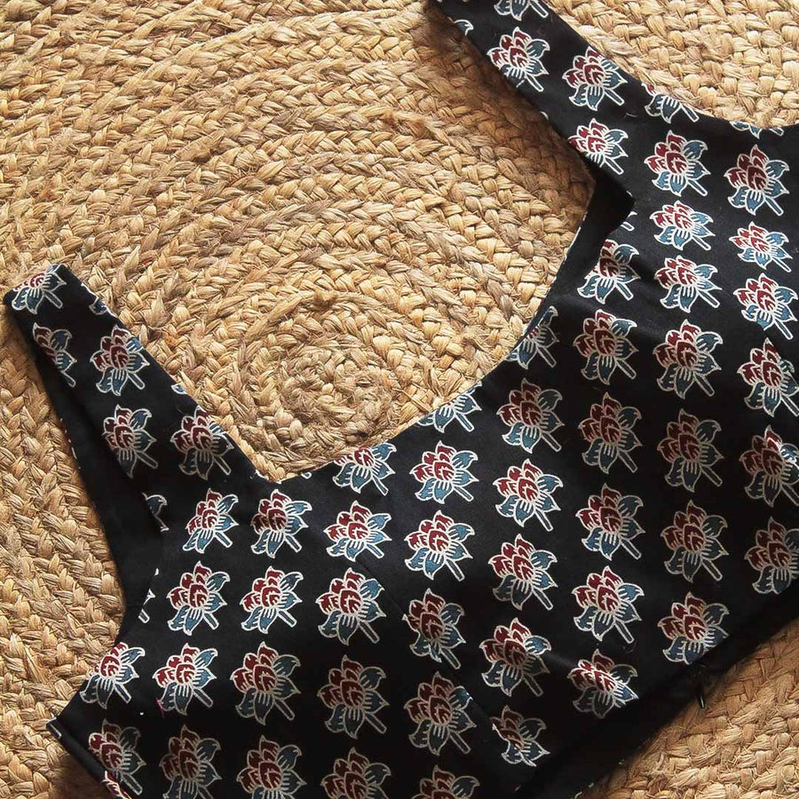 Black  Naksh Printed Sleeveless Blouse