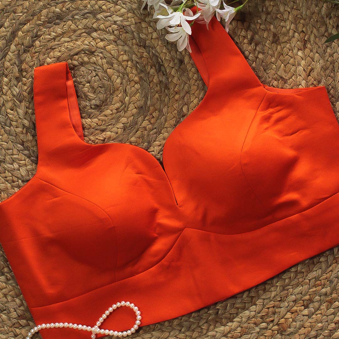 Orange Aja Sleeveless Blouse