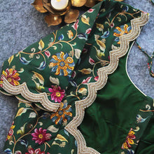 Kalamkari Edha Green Blouse