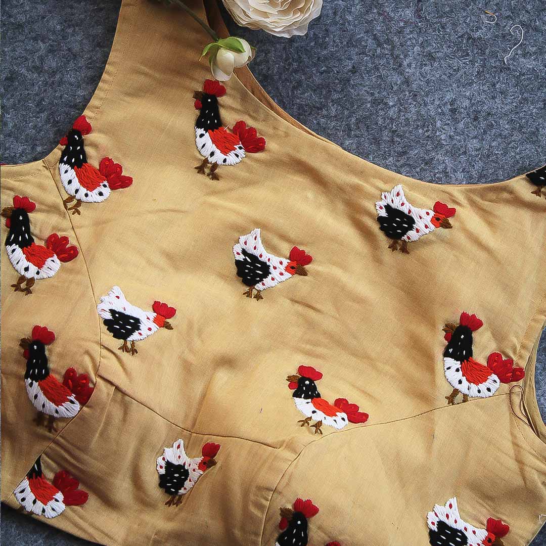 Beige Hen blouse
