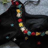 Black Raavi Cotton Silk