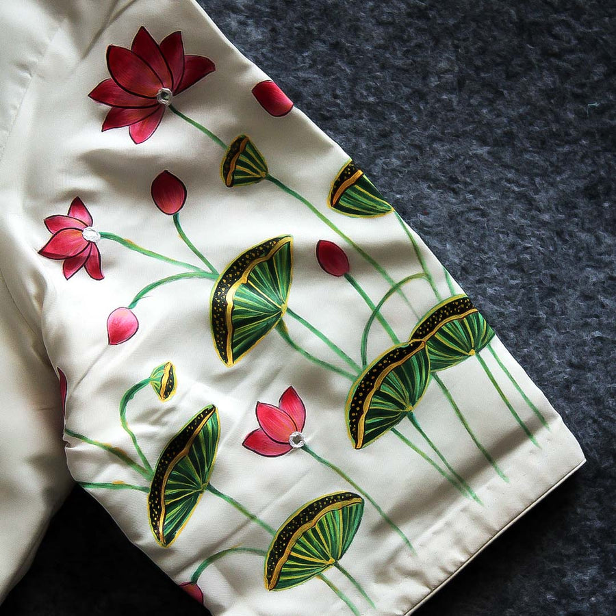 Sree NathJi White Silk Blouse