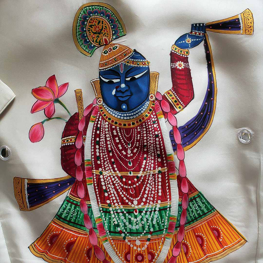Sree NathJi White Silk Blouse
