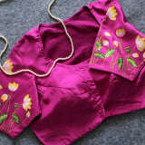 Pink Cow Hand Painted Silk Blouse