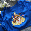 Sarasvati  Maa Blue Silk Blouse