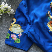 Sarasvati  Maa Blue Silk Blouse