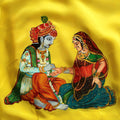 Radha Krishna Yellow Silk Blouse
