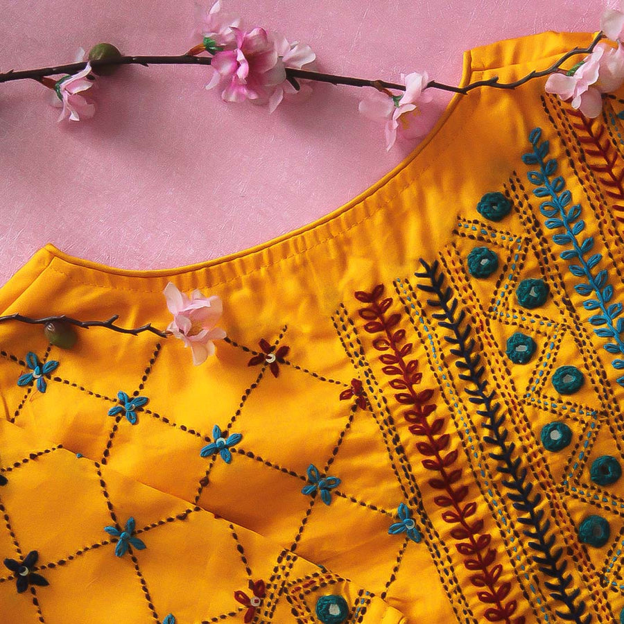 Yellow Ira Lambani  Blouse